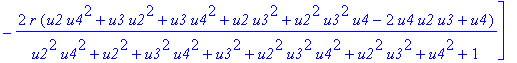 Y := [r*(-2*u4*u2^2*u3-2*u4*u2*u3^2+2*u2*u4+2*u4*u3+u2^2*u4^2+2*u2*u3*u4^2-u2^2-2*u2*u3+u3^2*u4^2-u3^2+u2^2*u3^2*u4^2+u2^2*u3^2-u4^2-1)/(u2^2*u4^2+u2^2+u3^2*u4^2+u3^2+u2^2*u3^2*u4^2+u2^2*u3^2+u4^2+1), ...