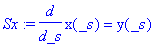 Sx := diff(x(_s),_s) = y(_s)