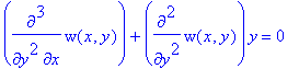 diff(w(x,y),x,`$`(y,2))+diff(w(x,y),`$`(y,2))*y = 0