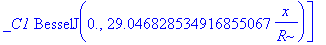ef := [_C1, _C1*BesselJ(0.,3.8317059702075123156/R*x), _C1*BesselJ(0.,7.0155866698156187535/R*x), _C1*BesselJ(0.,10.173468135062722077/R*x), _C1*BesselJ(0.,13.323691936314223032/R*x), _C1*BesselJ(0.,16...