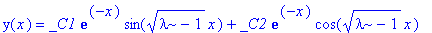 y(x) = _C1*exp(-x)*sin(sqrt(lambda-1)*x)+_C2*exp(-x)*cos(sqrt(lambda-1)*x)