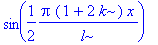 sin(1/2/l*Pi*(1+2*k)*x)