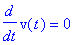 diff(v(t),t) = 0