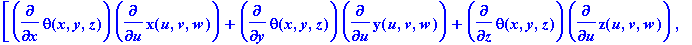 DfDg := matrix([[diff(r(x,y,z),x)*diff(x(u,v,w),u)+...