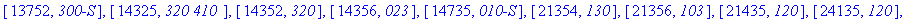 [[135, `000`], [1325, `400`], [1354, `030`], [1356,...