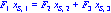 F[1]*x[S, 1] = F[2]*x[S, 2]+F[3]*x[S, 3]