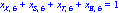 x[X, 6]+x[S, 6]+x[T, 6]+x[B, 6] = 1