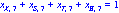 x[X, 7]+x[S, 7]+x[T, 7]+x[B, 7] = 1