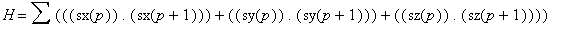 H = Sum(sx(p).sx(p+1)+sy(p).sy(p+1)+sz(p).sz(p+1))