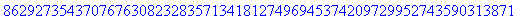 862927354370767630823283571341812749694537420972995...