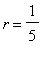r = 1/5