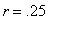 r = .25