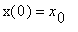 x(0) = x[0]