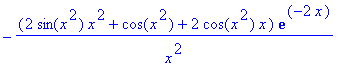 -(2*sin(x^2)*x^2+cos(x^2)+2*cos(x^2)*x)*exp(-2*x)/(...
