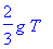2/3*g*T