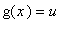 g(x) = u