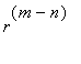 r^(m-n)