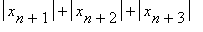 abs(x[n+1])+abs(x[n+2])+abs(x[n+3])