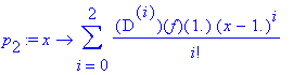 p[2] := proc (x) options operator, arrow; sum(`@@`(...