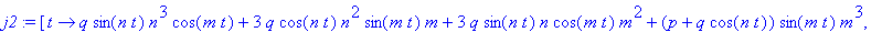 j2 := [proc (t) options operator, arrow; q*sin(n*t)...
