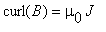 curl(B) = mu[0]*J