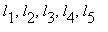l[1], l[2], l[3], l[4], l[5]