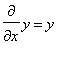 diff(y,x) = y