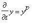 diff(y,t) = y^p