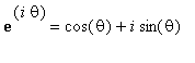 exp(i*theta) = cos(theta)+i*sin(theta)