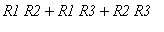 R1*R2+R1*R3+R2*R3