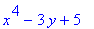x^4-3*y+5