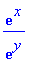 exp(x)/exp(y)