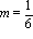m = 1/6
