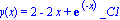 y(x) = 2-2*x+exp(-x)*_C1