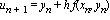 u[n+1] = y[n]+h*f(x[n], y[n])