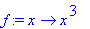 f := proc (x) options operator, arrow; x^3 end proc...