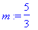m := 5/3