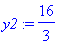y2 := 16/3