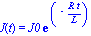 J(t) = J0*exp(-R*t/L)