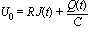 U[0] = R*J(t)+Q(t)/C
