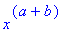 x^(a+b)