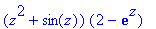(z^2+sin(z))*(2-exp(z))