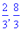 2/3, 8/3