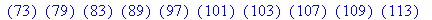 ``(2)^116*``(3)^58*``(5)^28*``(7)^19*``(11)^10*``(1...