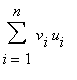 sum(v[i]*u[i],i = 1 .. n)