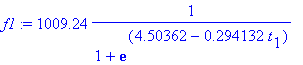 f1 := 1009.24*1/(1+exp(4.50362-.294132*t[1]))