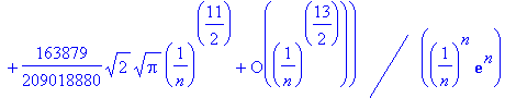 (sqrt(2)*sqrt(Pi)*sqrt(1/n)+1/12*sqrt(2)*sqrt(Pi)*(...