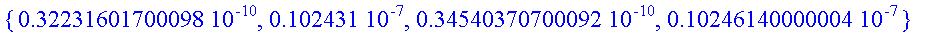 {.32231601700098e-10, .102431e-7, .34540370700092e-...