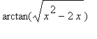 arctan(sqrt(x^2-2*x))