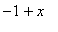 -1+x